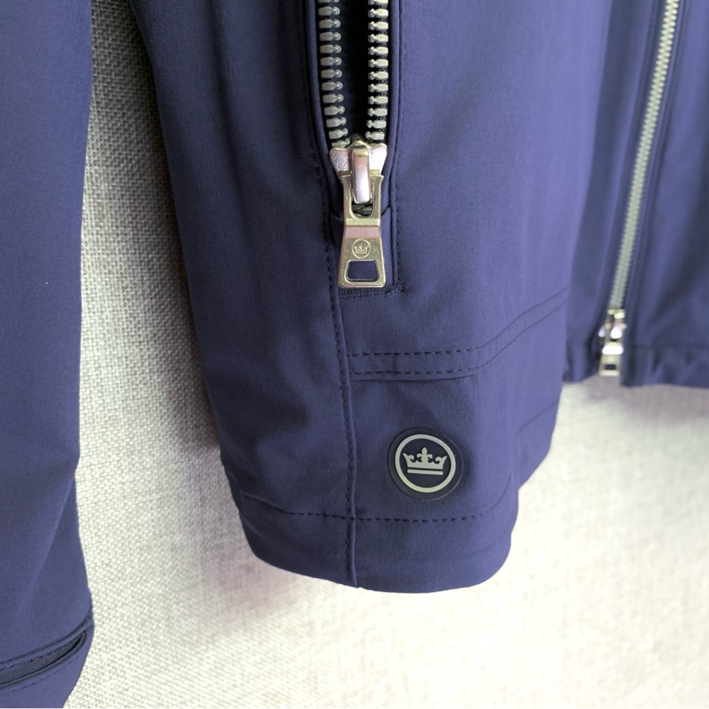 PETER MILLAR Contour Jacket — Full Zip Tailored Fit Windbreaker —  XL Navy Blue - Picture 4 of 9